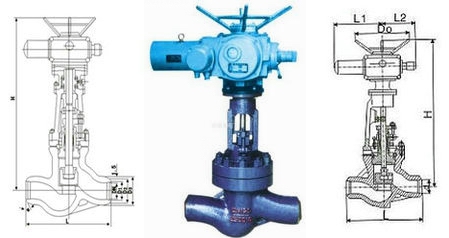 電動焊接截止閥結(jié)構(gòu)圖