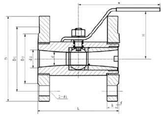 廣式法蘭球閥結(jié)構(gòu)圖