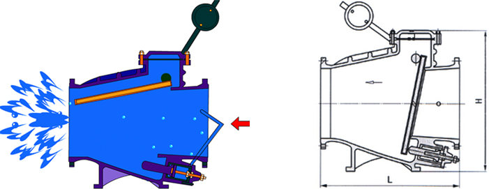 HH44X微阻緩閉止回閥結(jié)構(gòu)圖