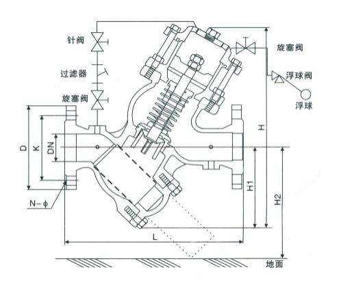 YQ98006過濾活塞式電動控制閥結(jié)構(gòu)圖