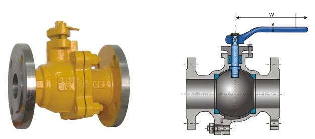 Q41F氨用球閥，Q341F氨氣球閥結(jié)構(gòu)圖