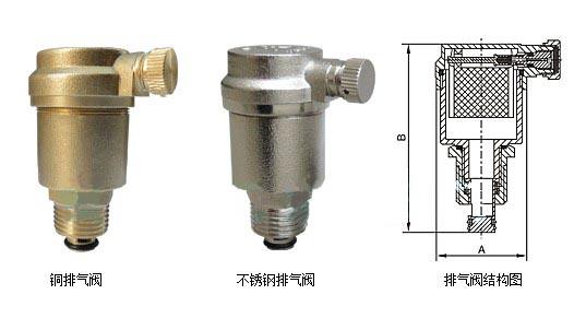 不銹鋼自動(dòng)排氣閥尺寸圖