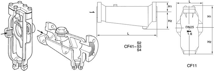 CF41汽水分離器尺寸結(jié)構(gòu)圖